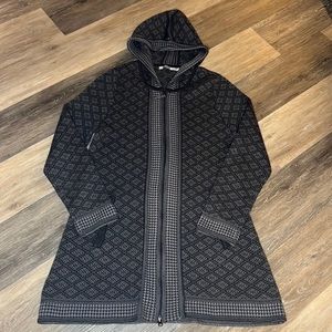 Athleta gray long hooded sweater